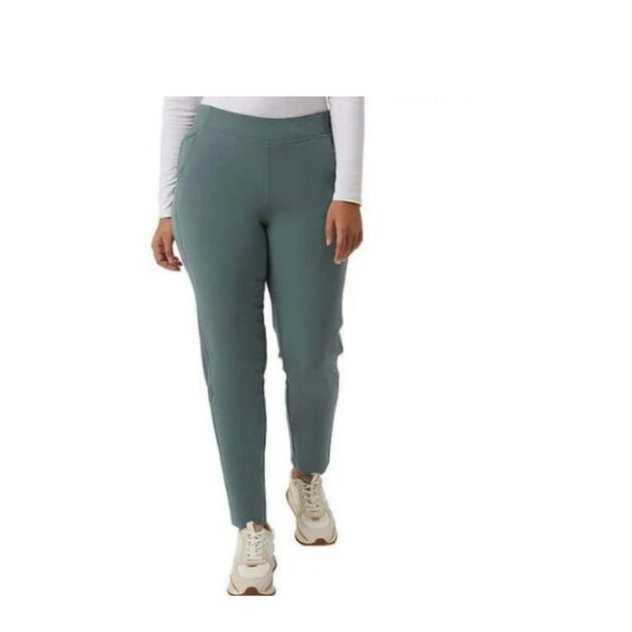 32 Degrees Pants - 32 Degrees Cool Women's Pull On Travel Stretch Comfort Pants  Balsam Green Mediu